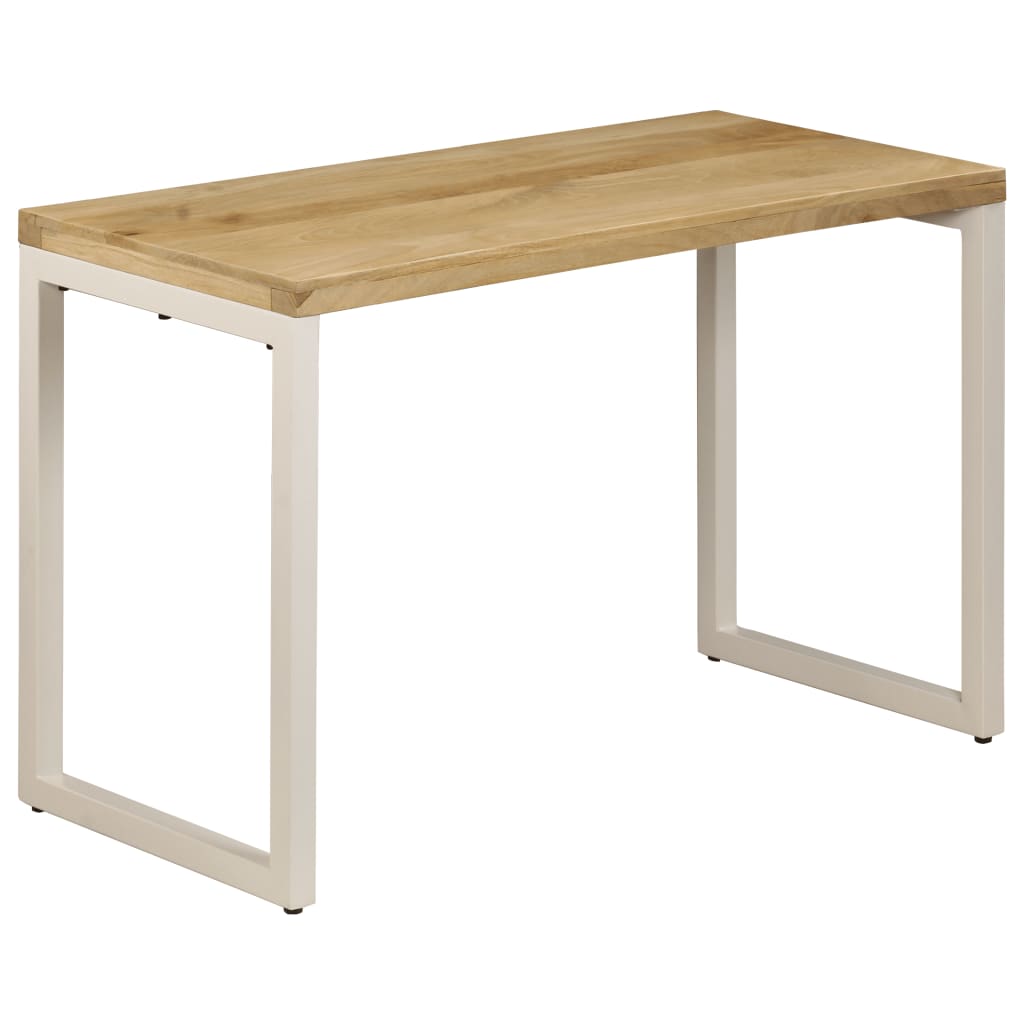 Table à manger 115x55x76 cm Bois de manguier massif et acier - XIOS