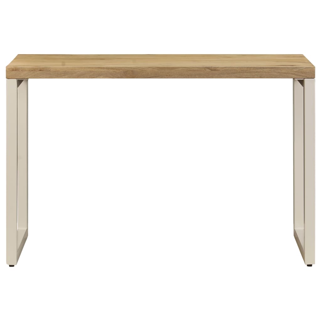 Table à manger 115x55x76 cm Bois de manguier massif et acier - XIOS