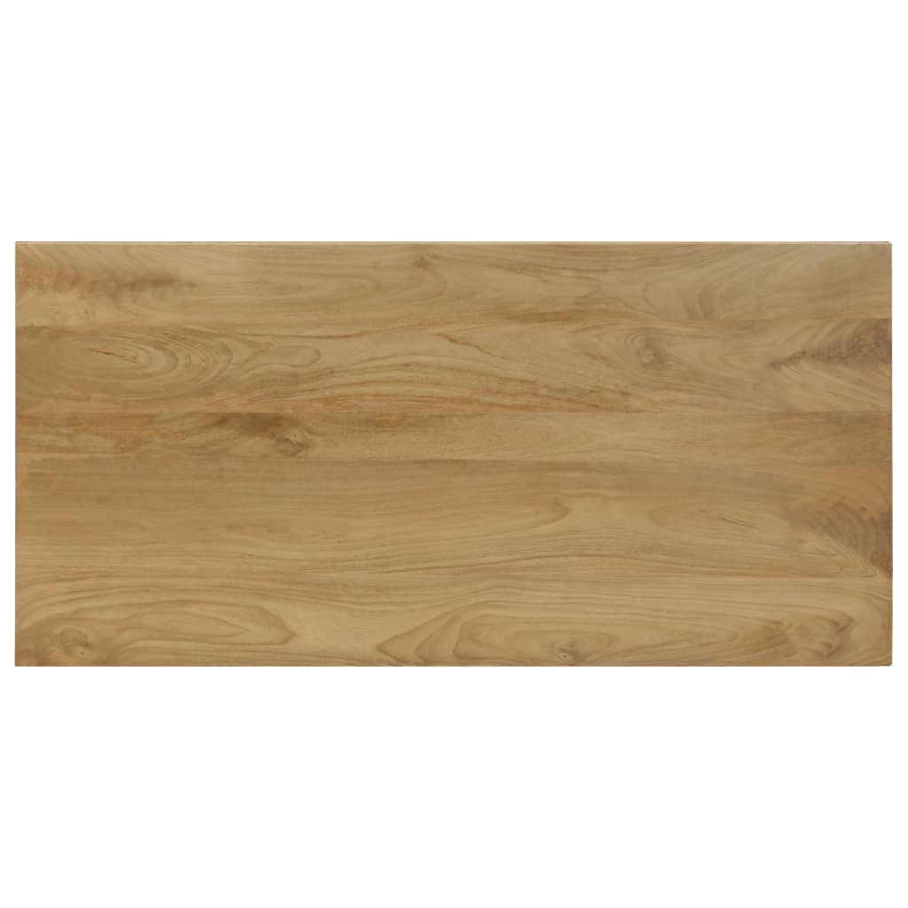 Table à manger 115x55x76 cm Bois de manguier massif et acier - XIOS