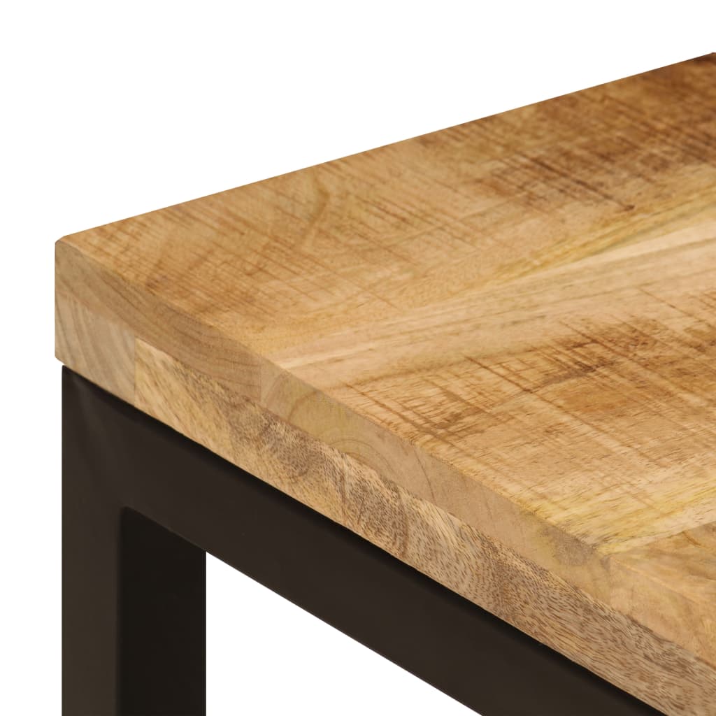 Table basse 100x50x35 cm Bois de manguier solide et acier - XIOS
