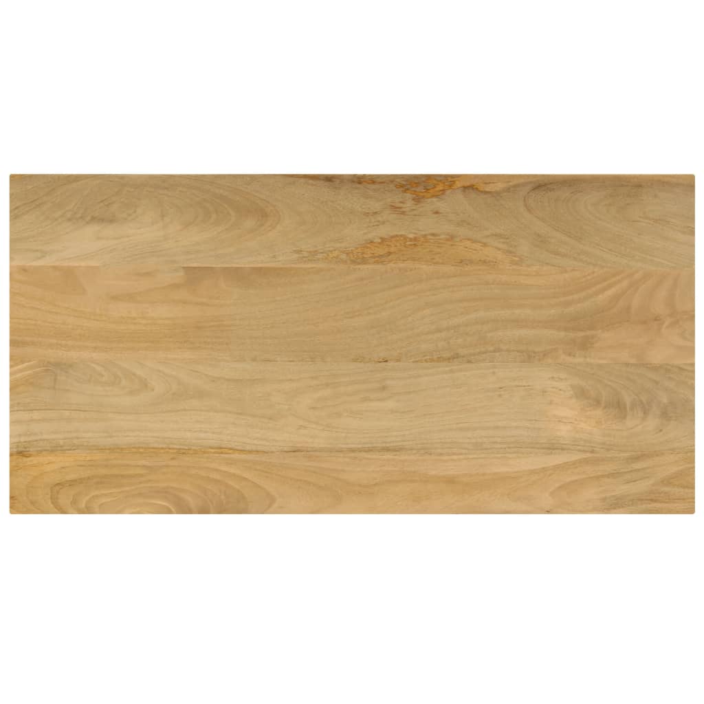 Table basse 100x50x35 cm Bois de manguier solide et acier - XIOS