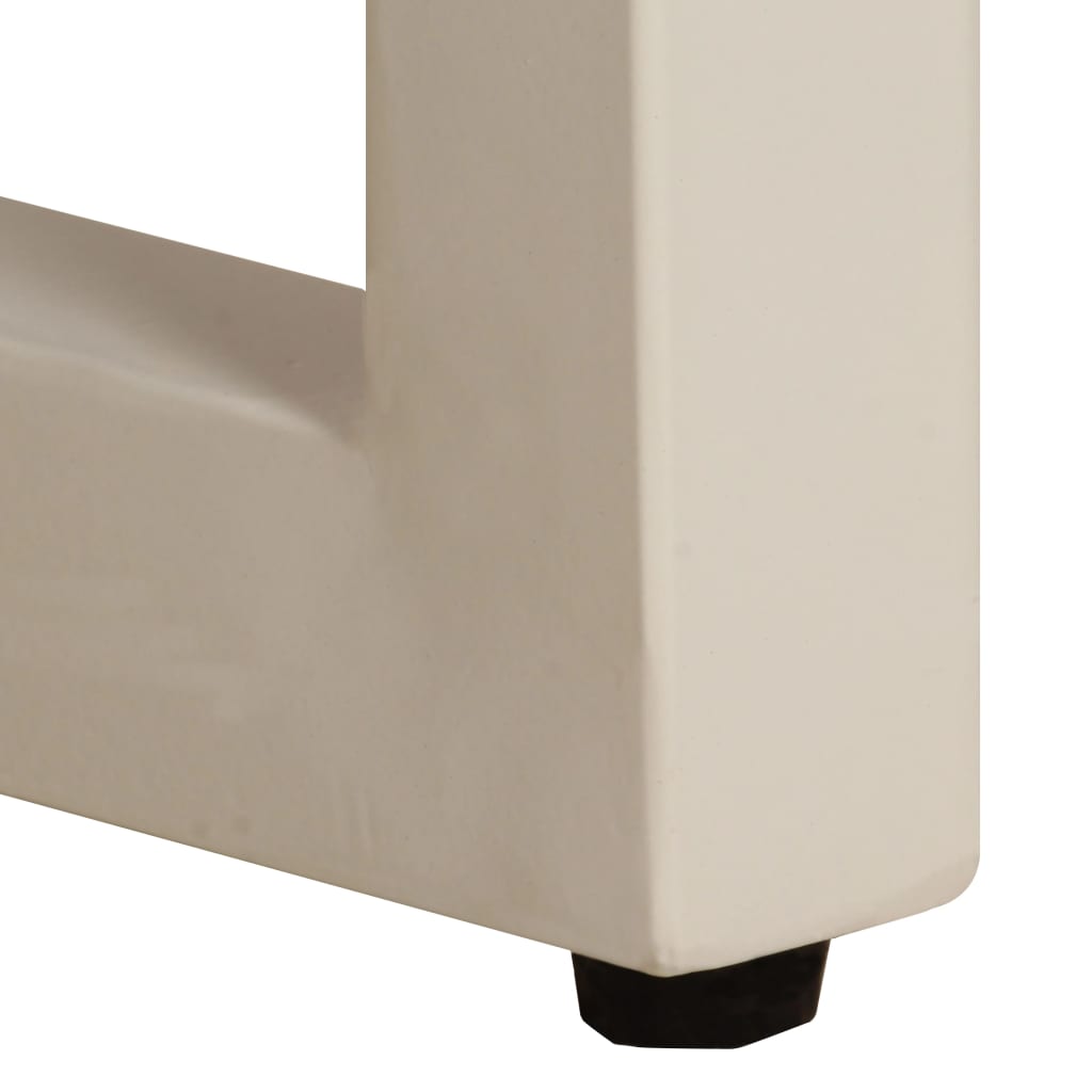 Table basse 100x50x35 cm Bois de manguier solide et acier - XIOS