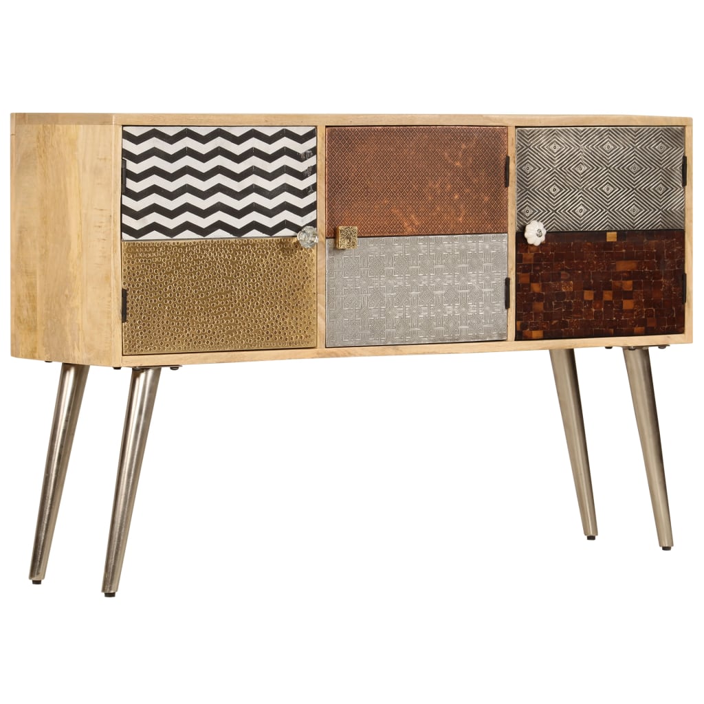 Buffet 120x30x75 cm bois de manguier massif - XIOS