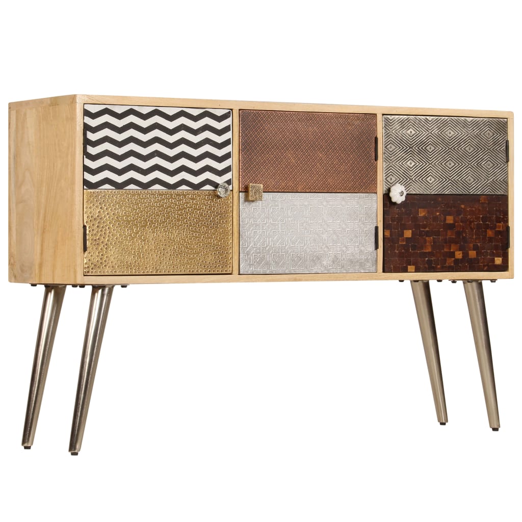 Buffet 120x30x75 cm bois de manguier massif - XIOS