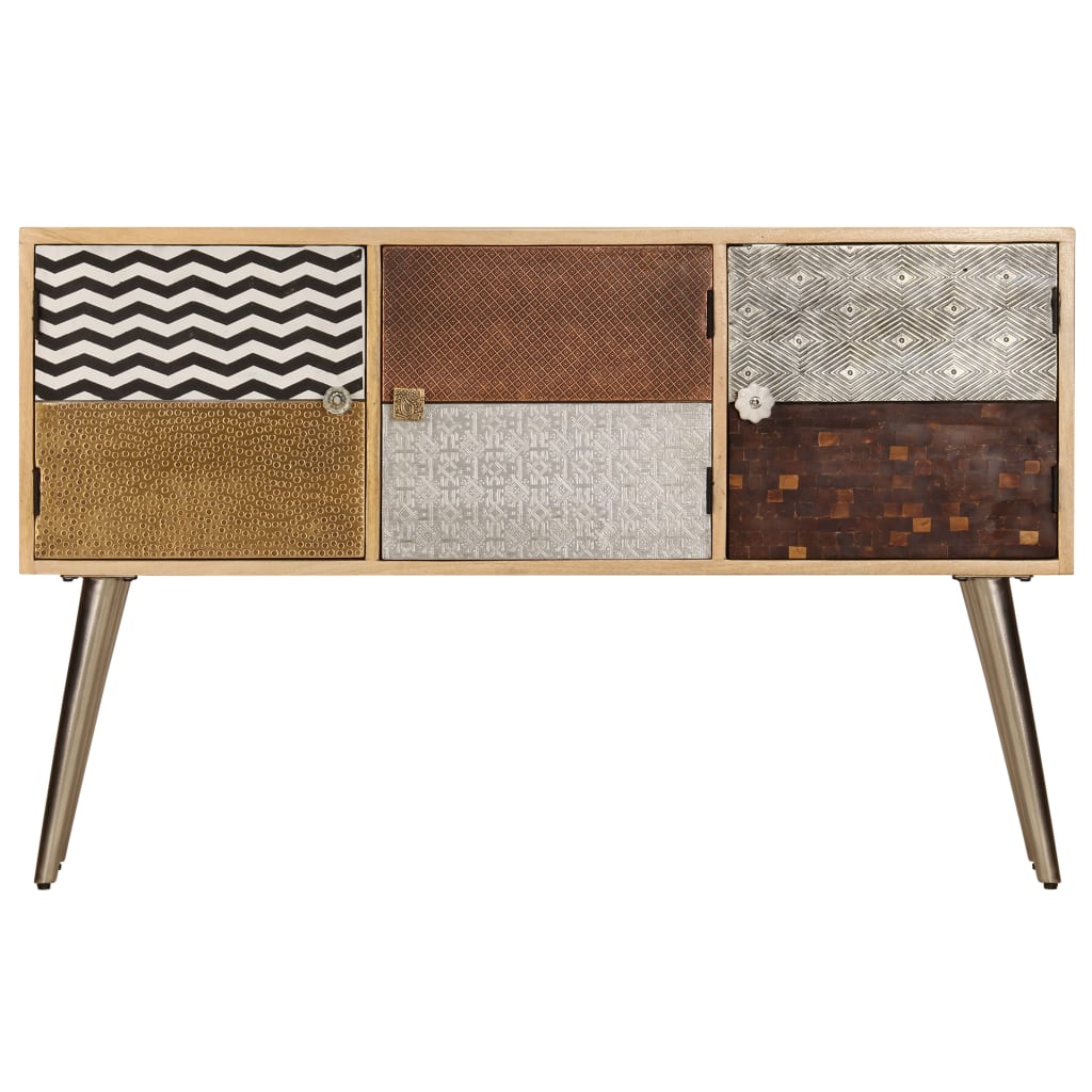 Buffet 120x30x75 cm bois de manguier massif - XIOS