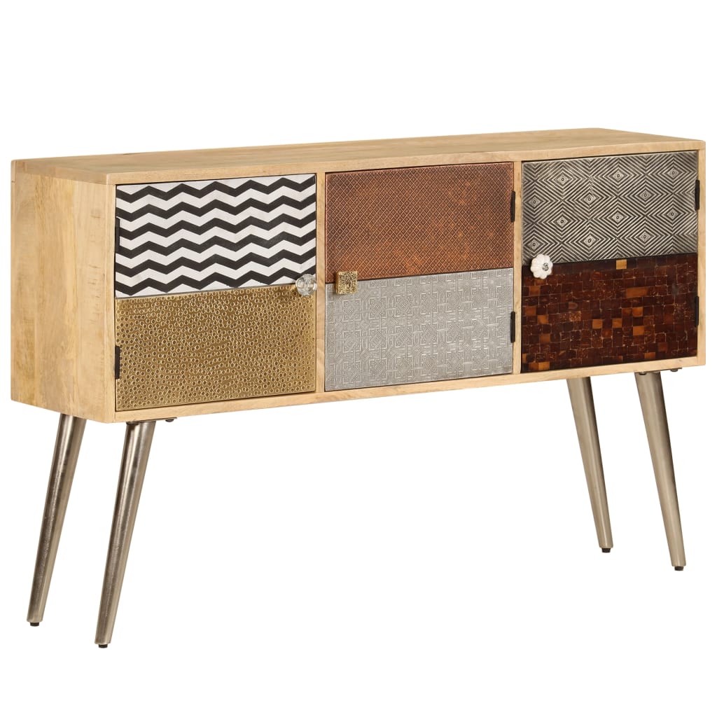 Buffet 120x30x75 cm bois de manguier massif - XIOS