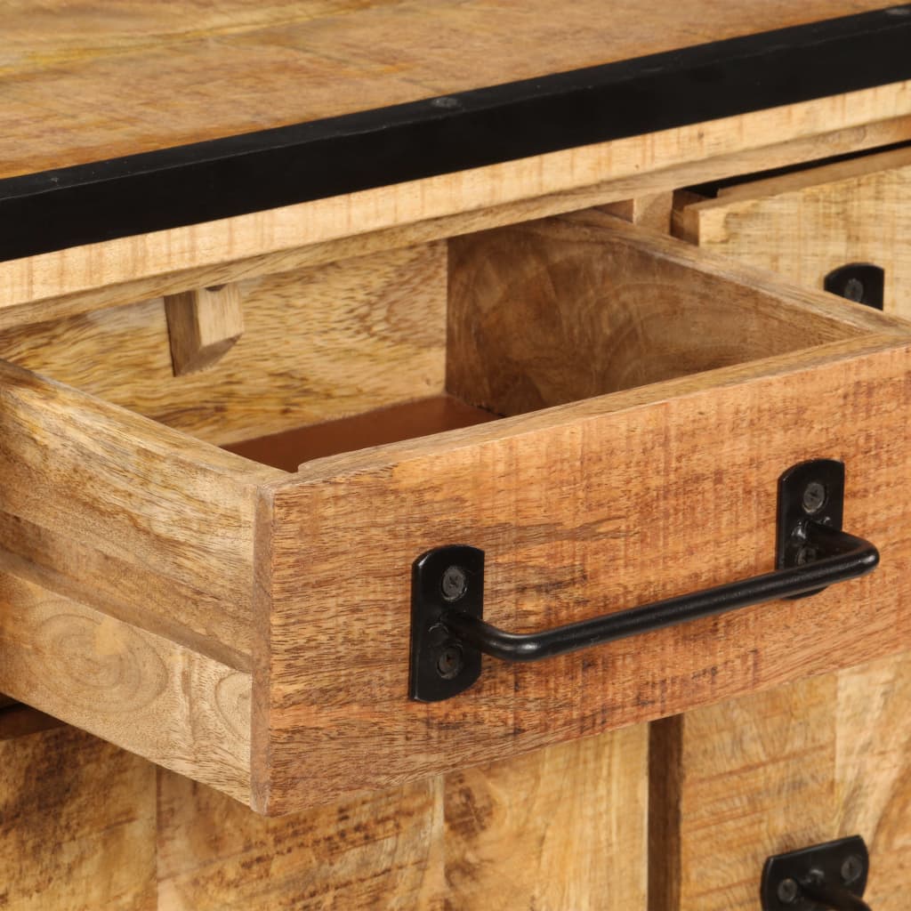 Meuble TV avec tiroirs 120x30x40 cm Bois massif de manguier - XIOS