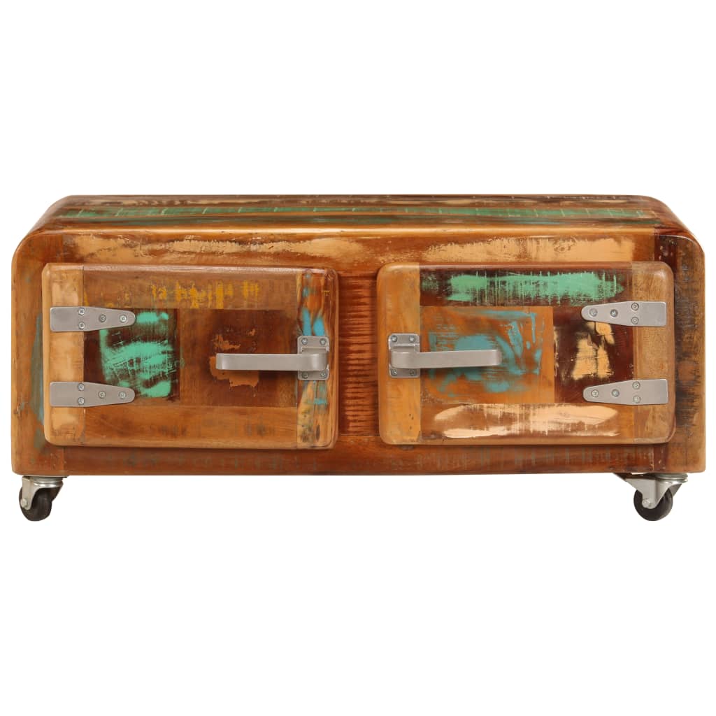Table basse 85x55x40 cm Bois de récupération massif - XIOS