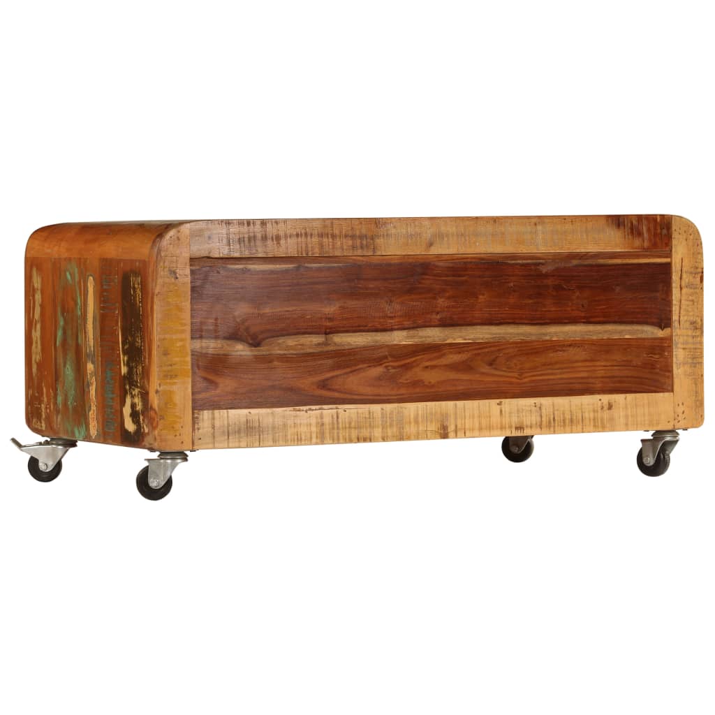 Table basse 85x55x40 cm Bois de récupération massif - XIOS
