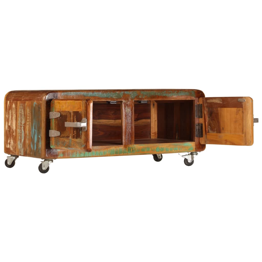 Table basse 85x55x40 cm Bois de récupération massif - XIOS