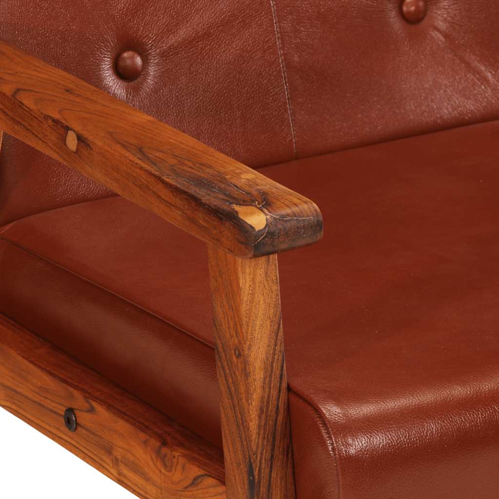 Fauteuil marron cuir véritable - XIOS