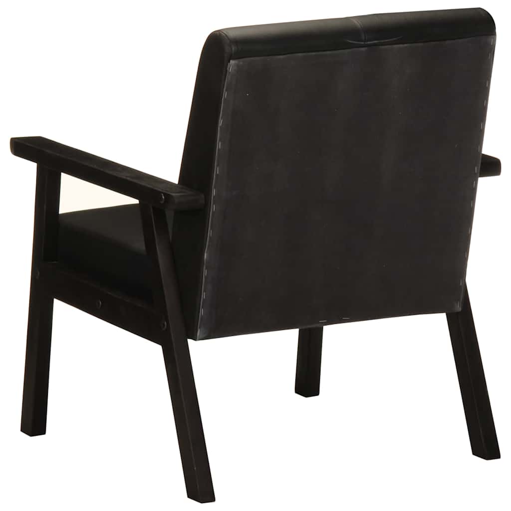 Fauteuil noir cuir véritable - XIOS