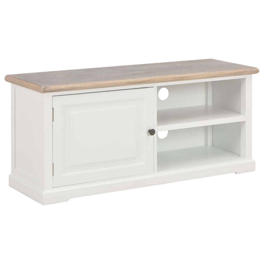 Meuble TV Blanc 90x30x40 cm Bois - XIOS