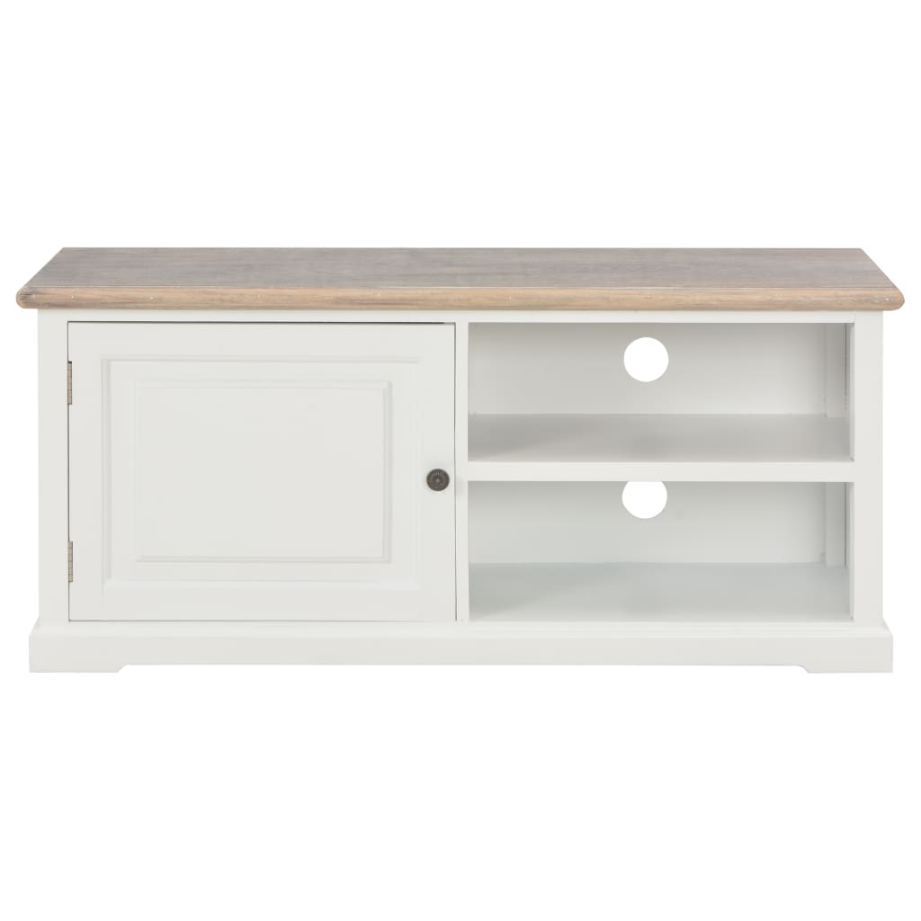 Meuble TV Blanc 90x30x40 cm Bois - XIOS