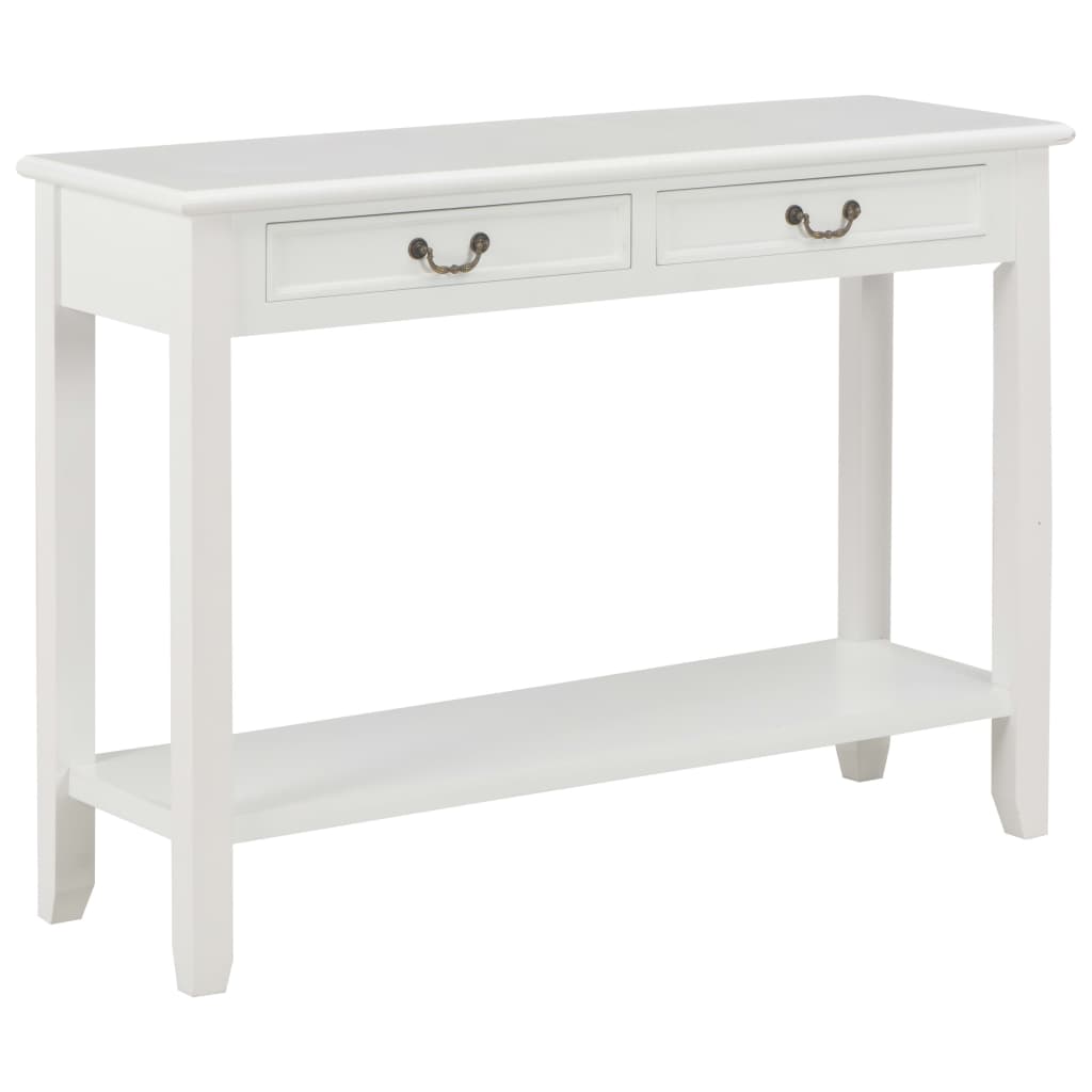 Table console Blanc 110x35x80 cm Bois Tables d'appoint vidaXL