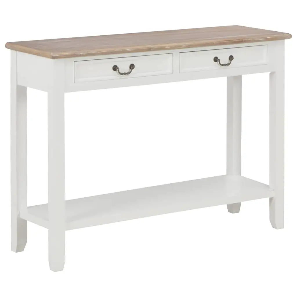 Table console Blanc 110x35x80 cm Bois - XIOS