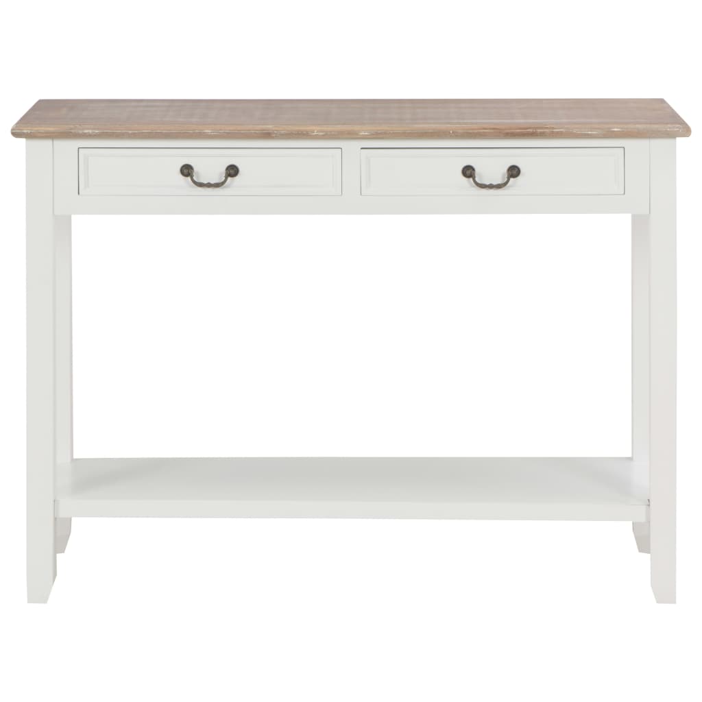 Table console Blanc 110x35x80 cm Bois - XIOS