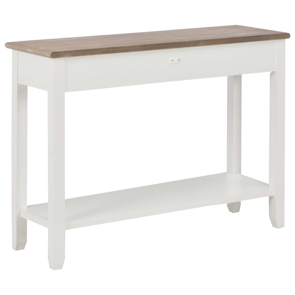 Table console Blanc 110x35x80 cm Bois - XIOS