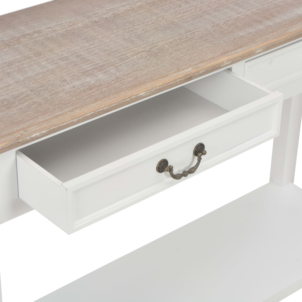Table console Blanc 110x35x80 cm Bois - XIOS