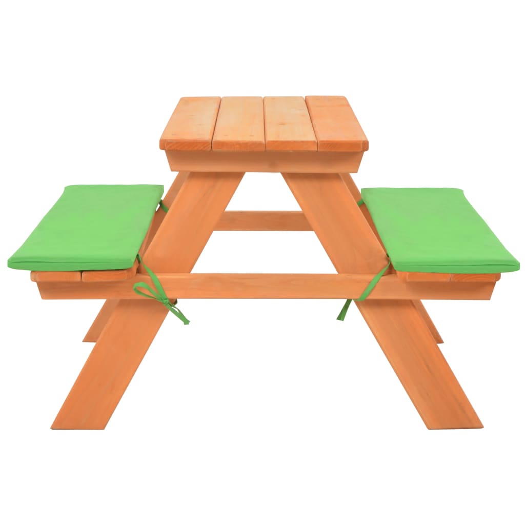 Table de pique-nique pour enfants avec bancs 89x79x50 cm Sapin - XIOS