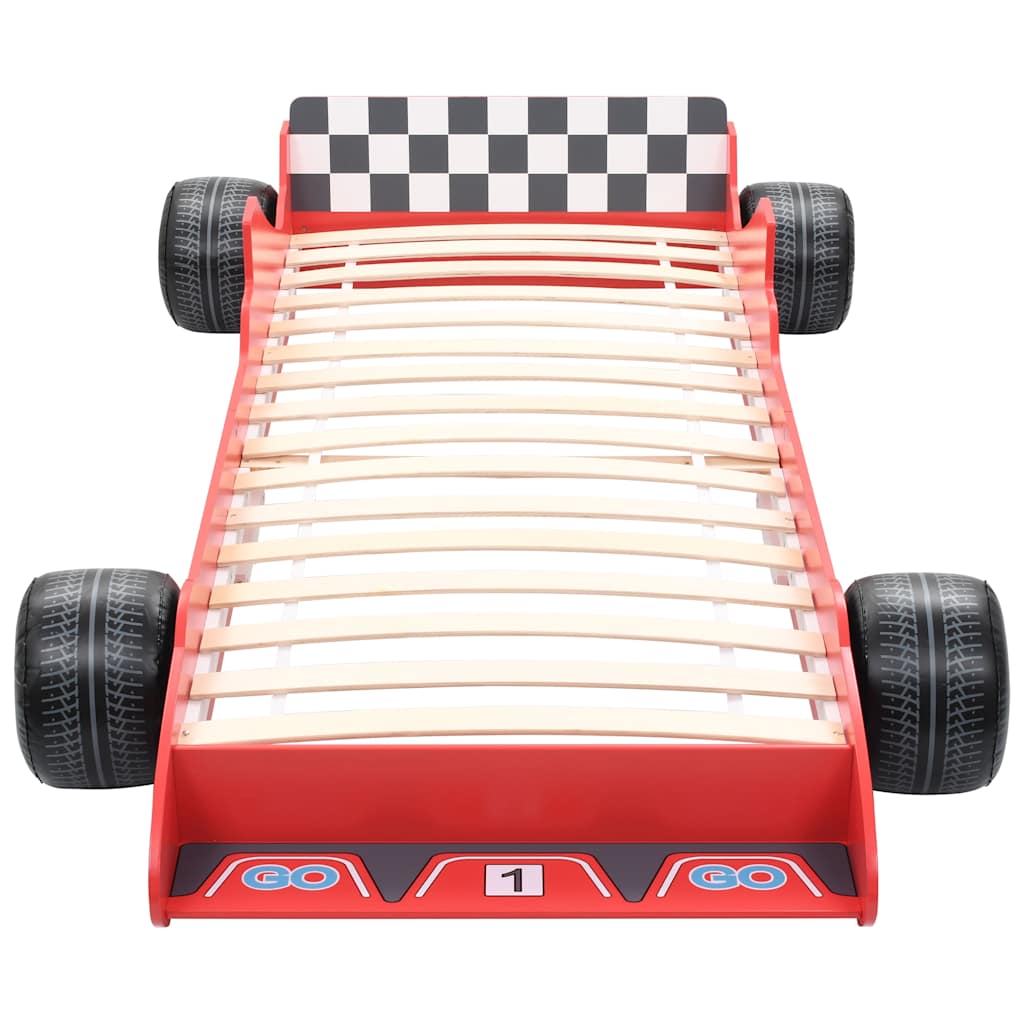 Lit voiture de course pour enfants 90 x 200 cm Rouge XIOS