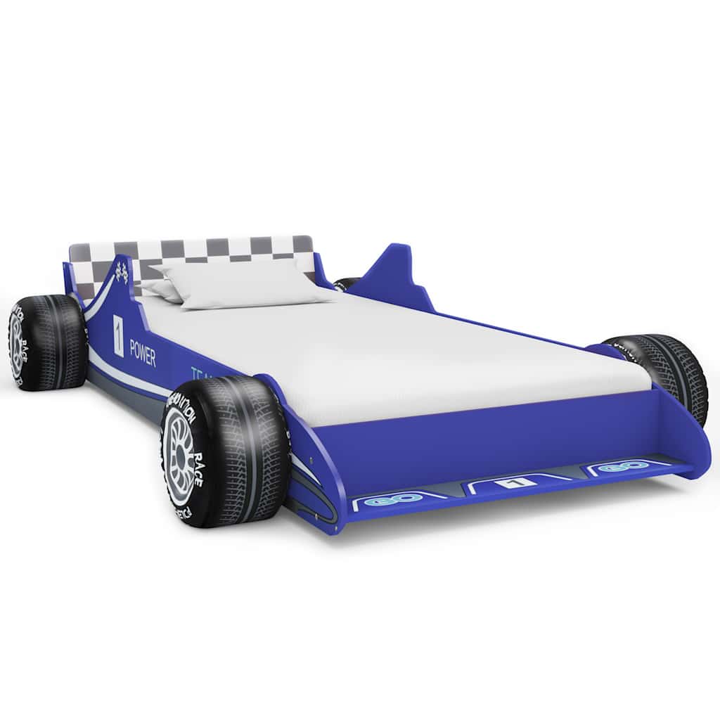 Lit voiture de course pour enfants 90 x 200 cm Bleu XIOS