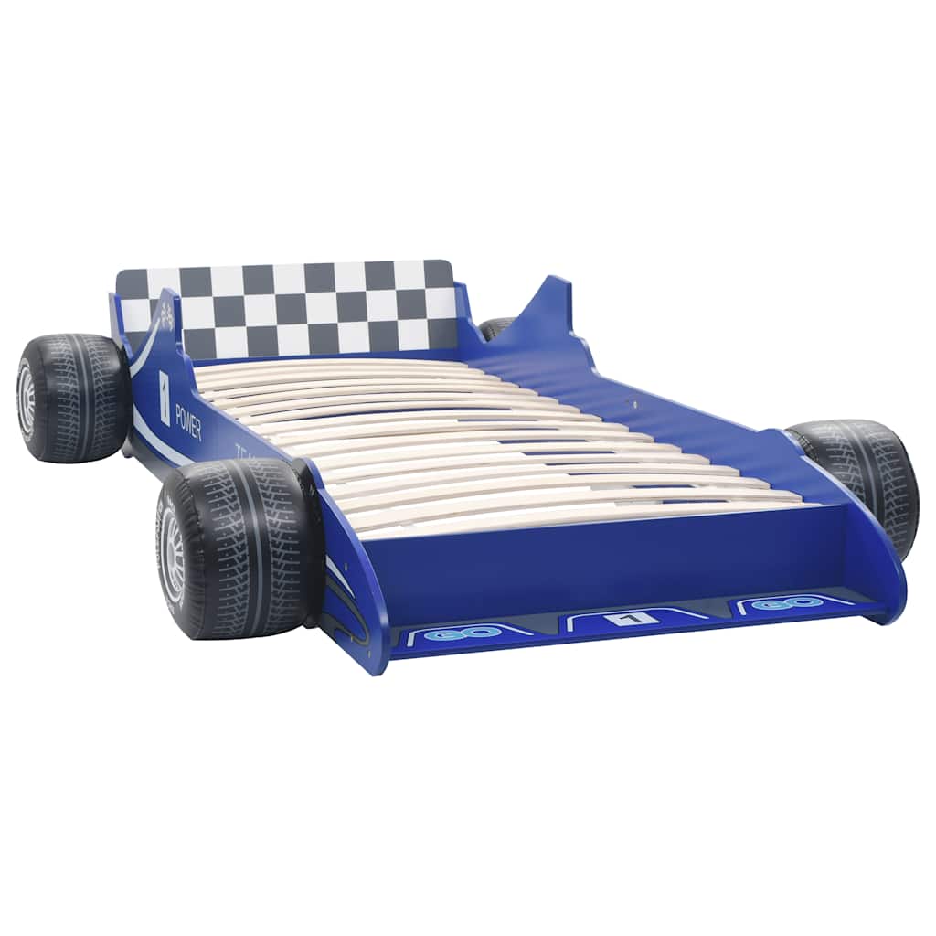 Lit voiture de course pour enfants 90 x 200 cm Bleu XIOS