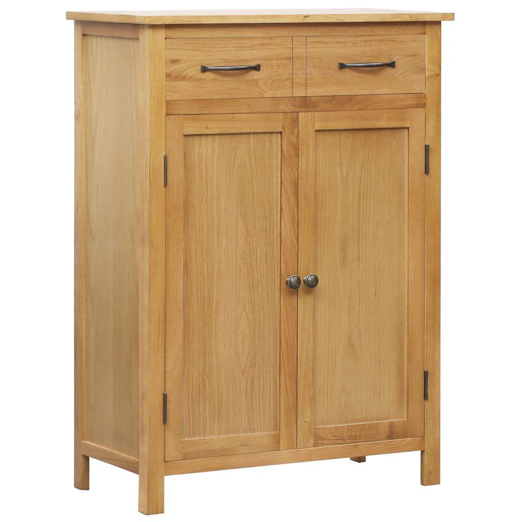 Armoire à chaussures 76x37x105 cm Bois de chêne solide - XIOS