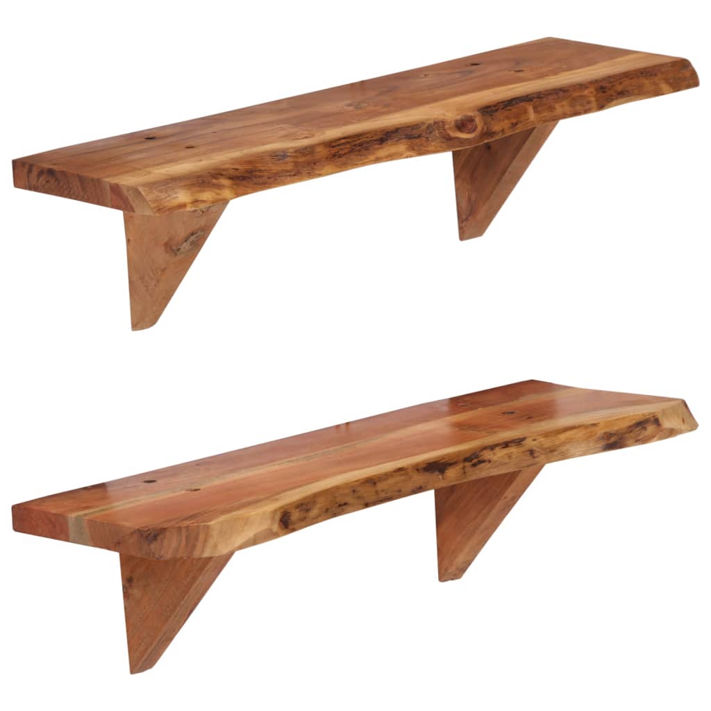 Étagères murales 2 pcs 60x20x18 cm Bois d'acacia massif - XIOS