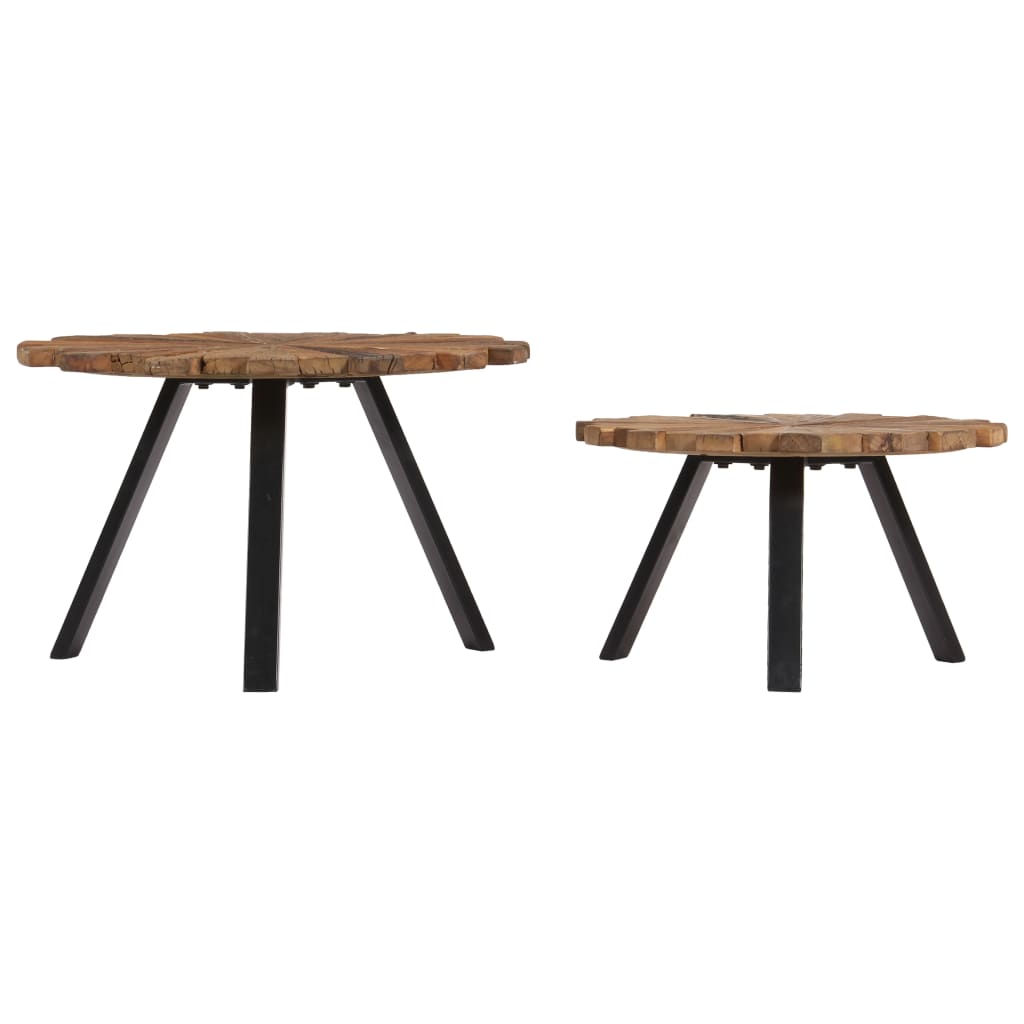 Tables basses 2 pcs Bois de récupération massif - XIOS