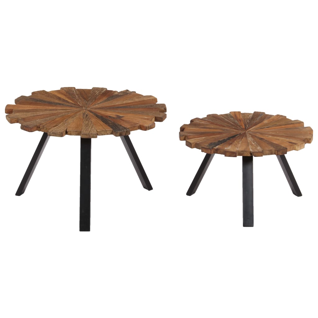Tables basses 2 pcs Bois de récupération massif - XIOS
