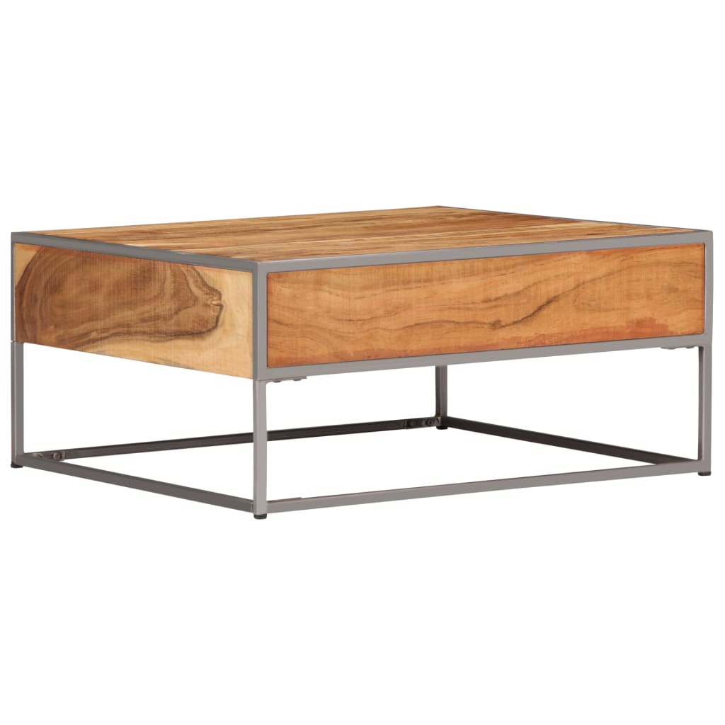 Table basse 75x75x35 cm Bois solide d'acacia - XIOS