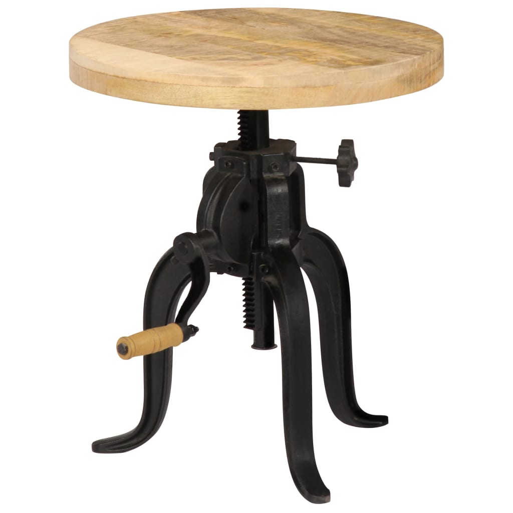 Table d'appoint 45x (45-62) cm Bois de manguier massif et fonte - XIOS