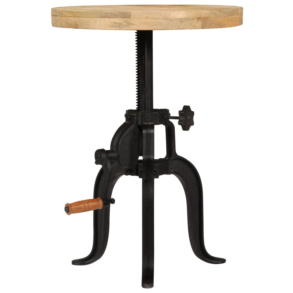 Table d'appoint 45x (45-62) cm Bois de manguier massif et fonte - XIOS
