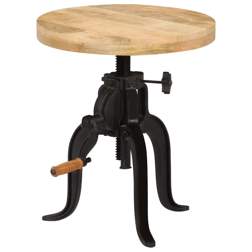 Table d'appoint 45x (45-62) cm Bois de manguier massif et fonte - XIOS