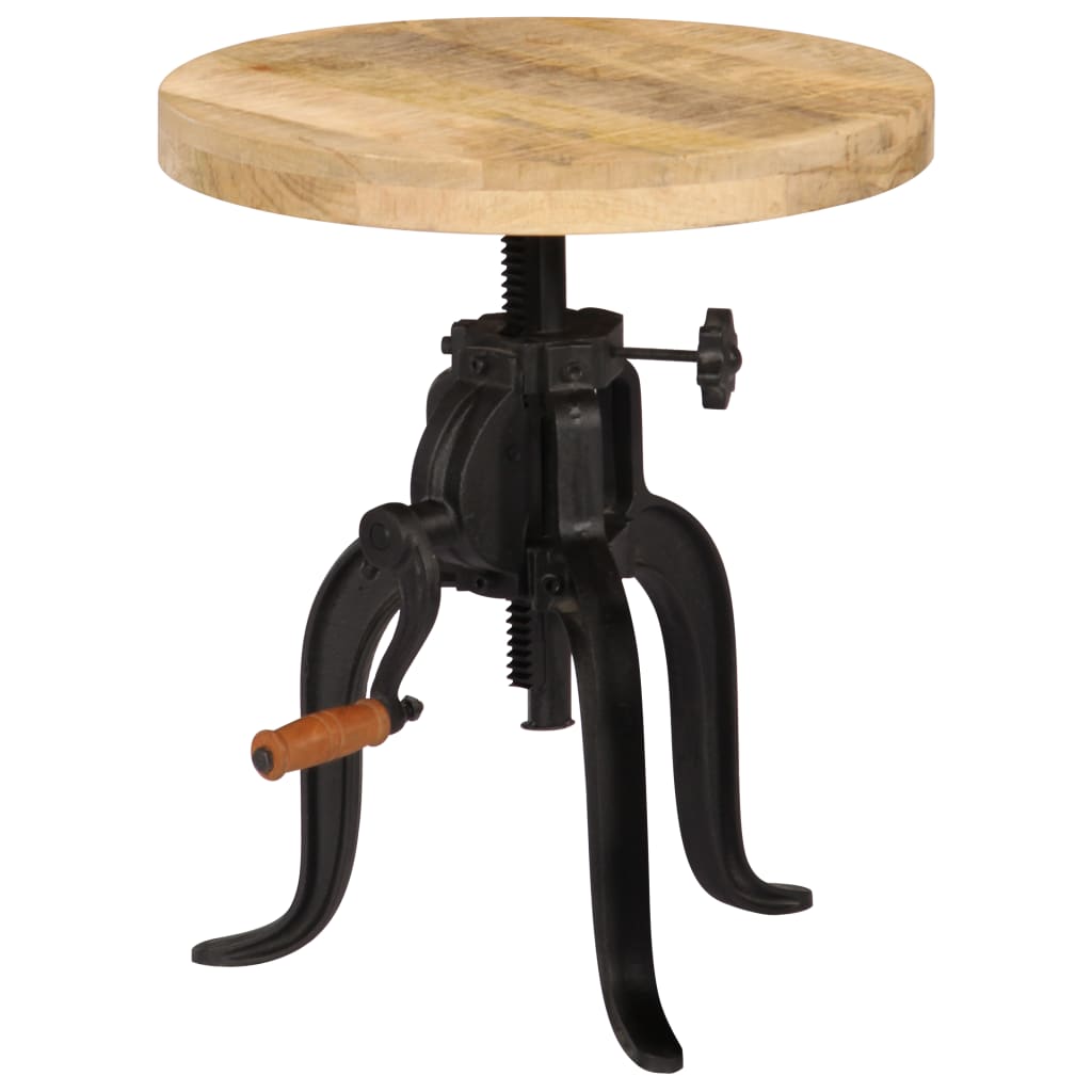 Table d'appoint 45x (45-62) cm Bois de manguier massif et fonte - XIOS