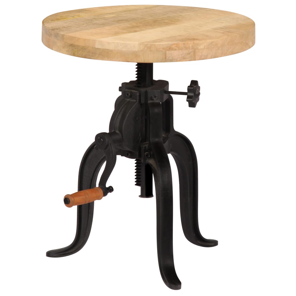Table d'appoint 45x (45-62) cm Bois de manguier massif et fonte - XIOS