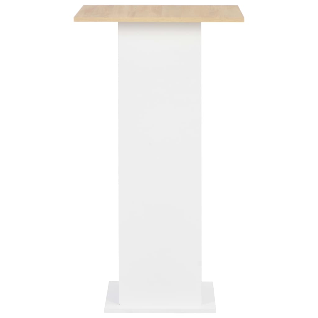 Table de bar Blanc et chêne Sonoma 60x60x110 cm - XIOS