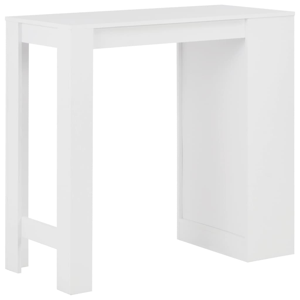 Table de bar avec étagère Blanc 110x50x103 cm - XIOS