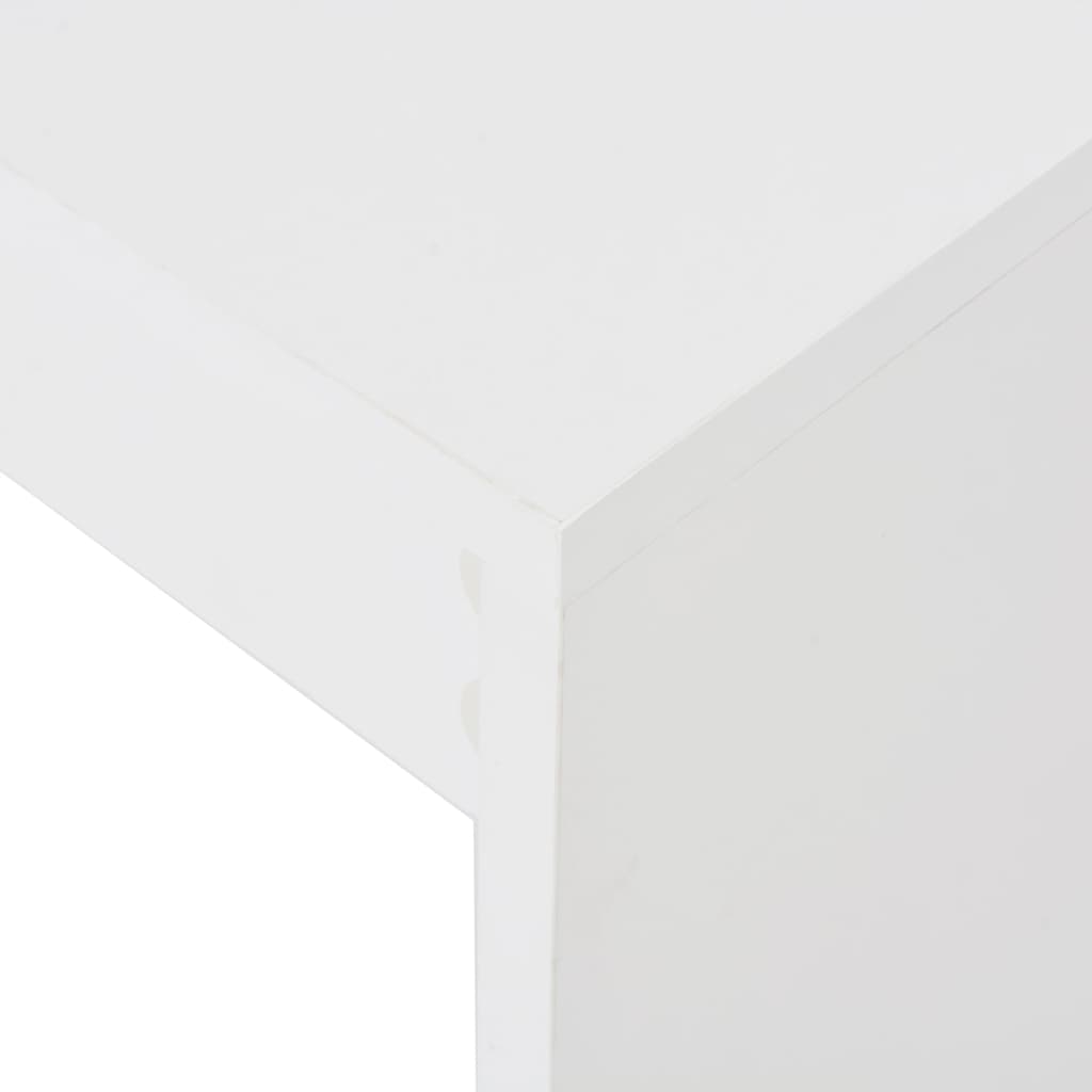 Table de bar avec étagère Blanc 110x50x103 cm - XIOS