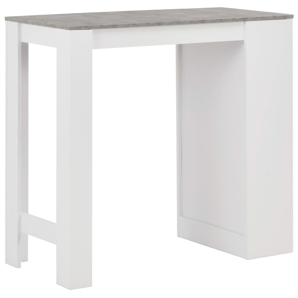 Table de bar avec étagère Blanc 110x50x103 cm - XIOS