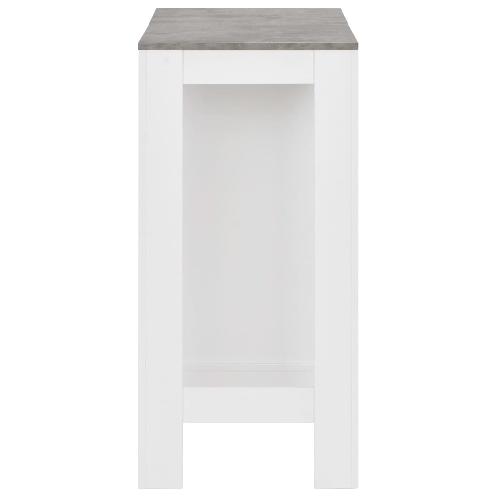 Table de bar avec étagère Blanc 110x50x103 cm - XIOS