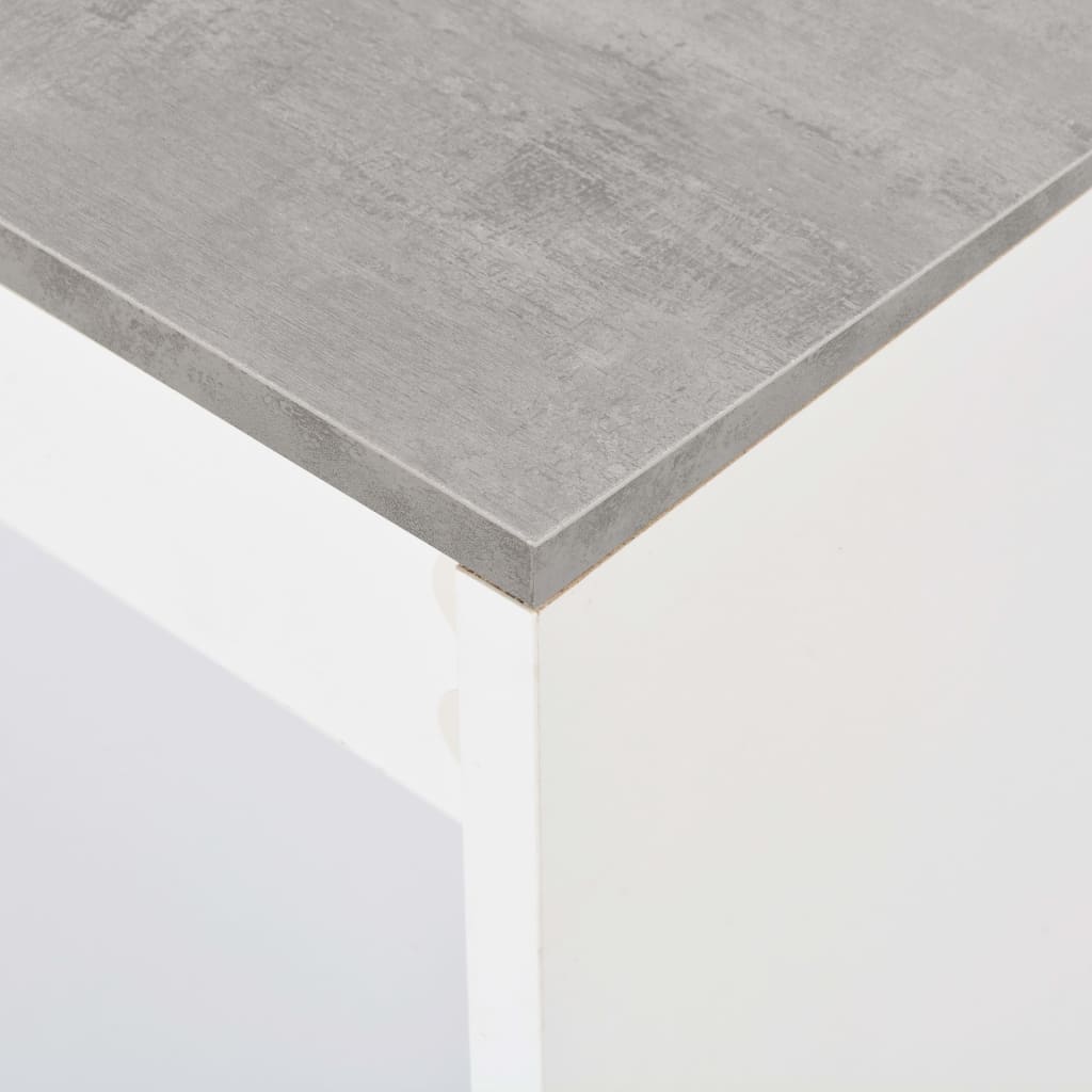 Table de bar avec étagère Blanc 110x50x103 cm - XIOS