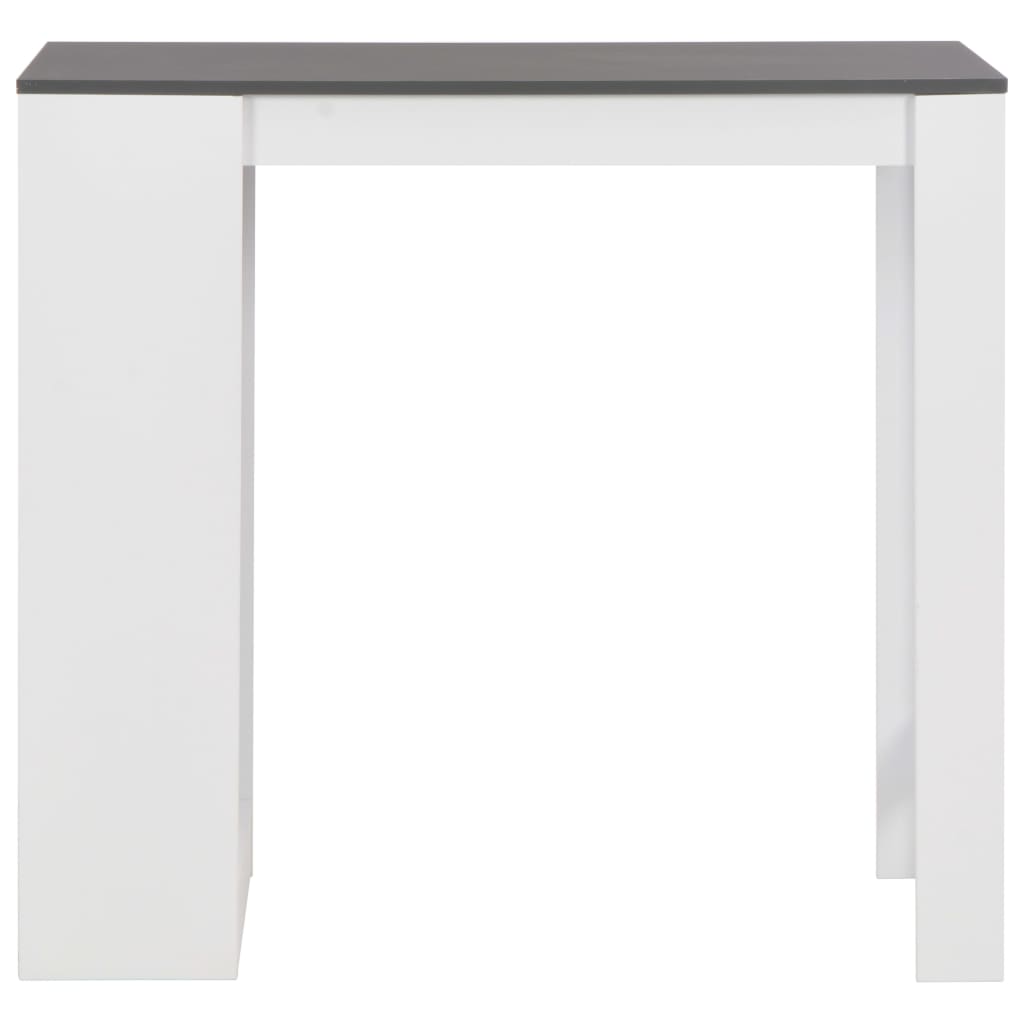 Table de bar avec étagère Blanc 110x50x103 cm - XIOS