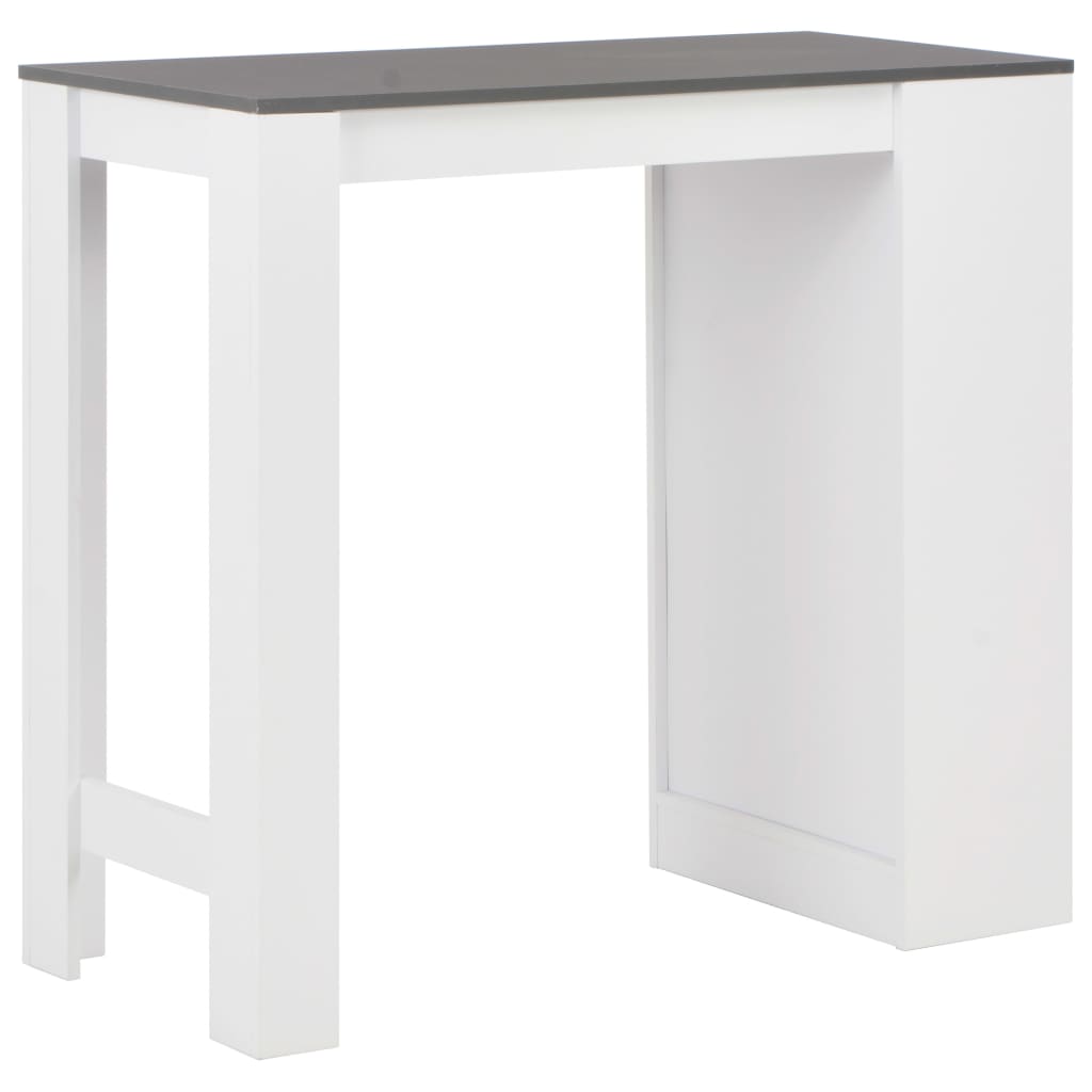 Table de bar avec étagère Blanc 110x50x103 cm - XIOS