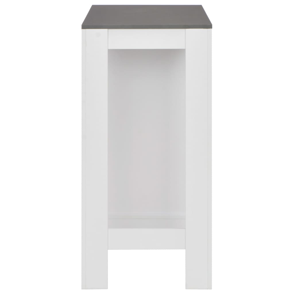 Table de bar avec étagère Blanc 110x50x103 cm - XIOS