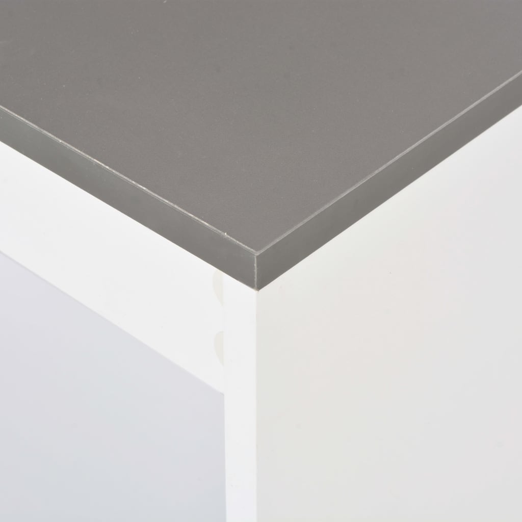 Table de bar avec étagère Blanc 110x50x103 cm - XIOS