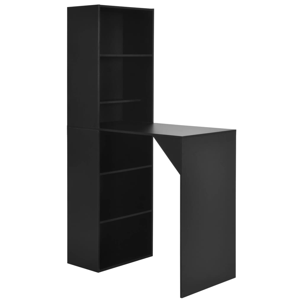 Table de bar avec armoire Noir 115x59x200 cm - XIOS