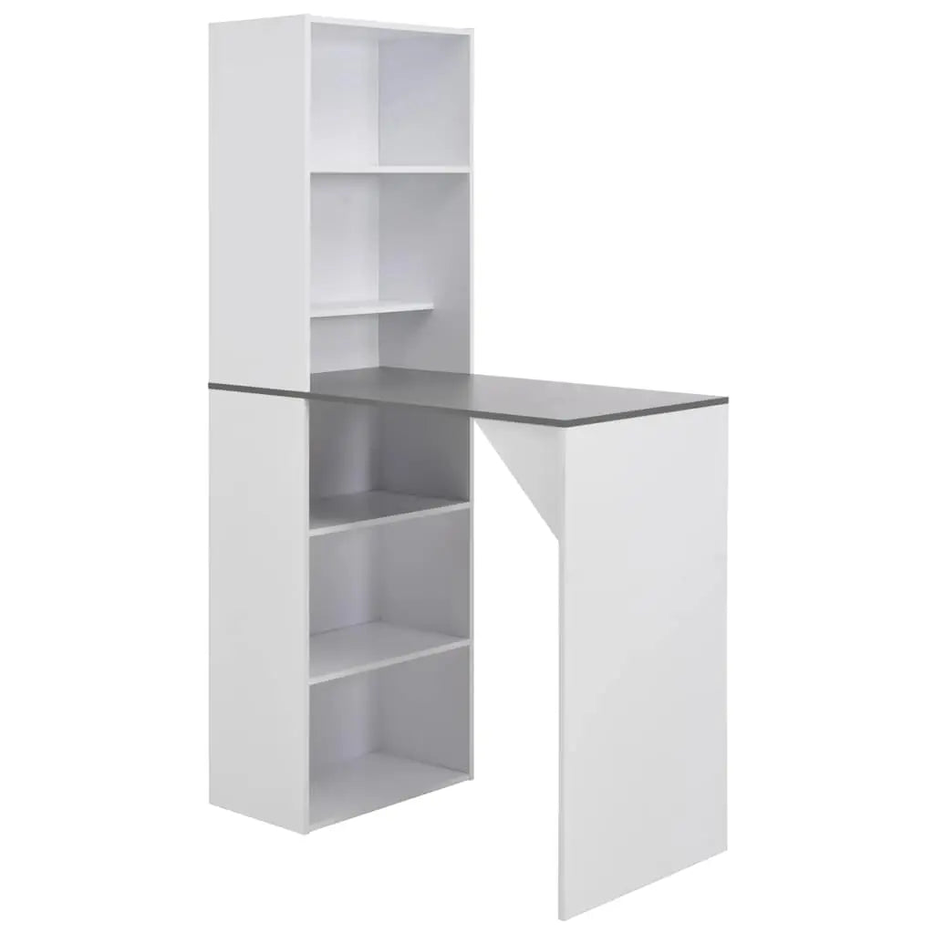 Table de bar avec armoire Blanc 115x59x200 cm - XIOS