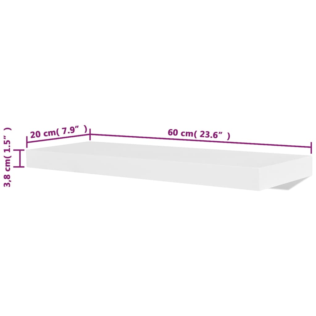 Étagères murales 4 pcs Blanc 60 cm - XIOS